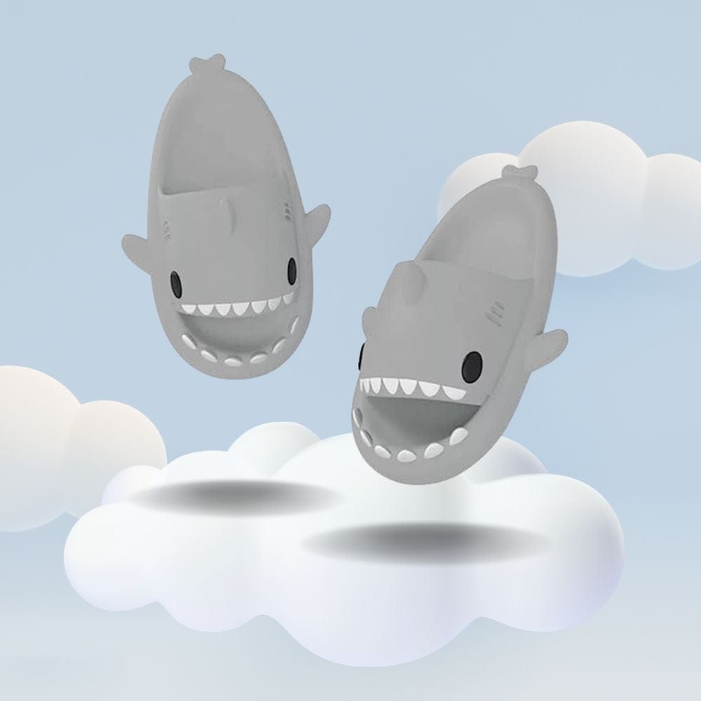 Chanclas de tiburón grises