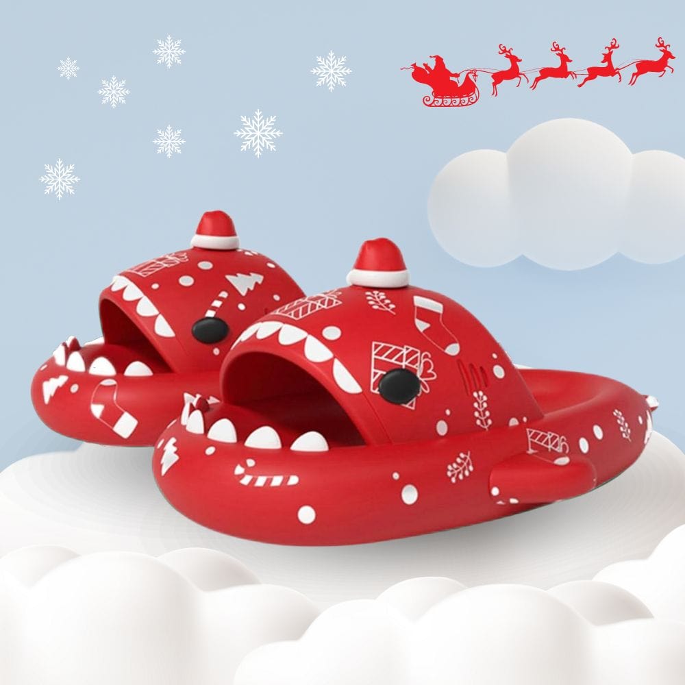 Sharklas Navideñas Rojas, Chanclas de tiburon navideñas